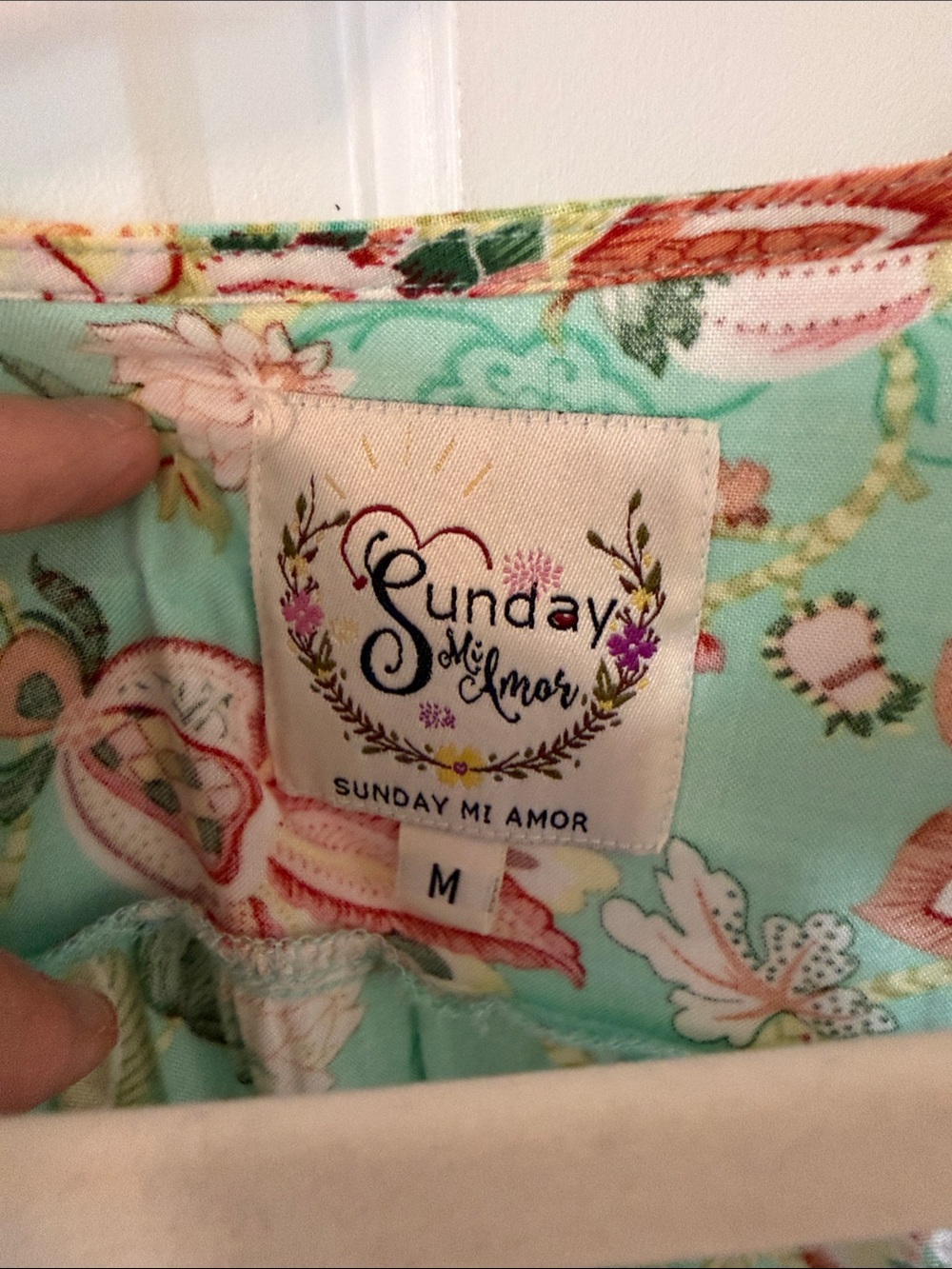 Anthropologie Sunday Mi Amor Boho Chic Floral Tiered Maxi Dress Cottagecore M - Picture 5 of 10